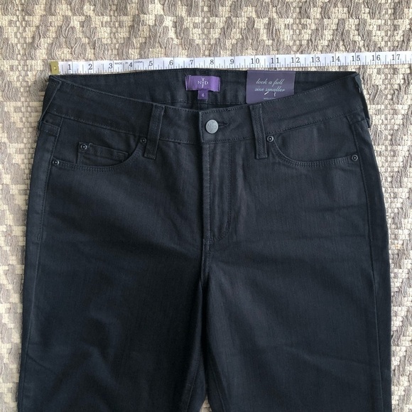 NYDJ rhinestone cuffed crop black pant in size 6 - Picture 2 of 15